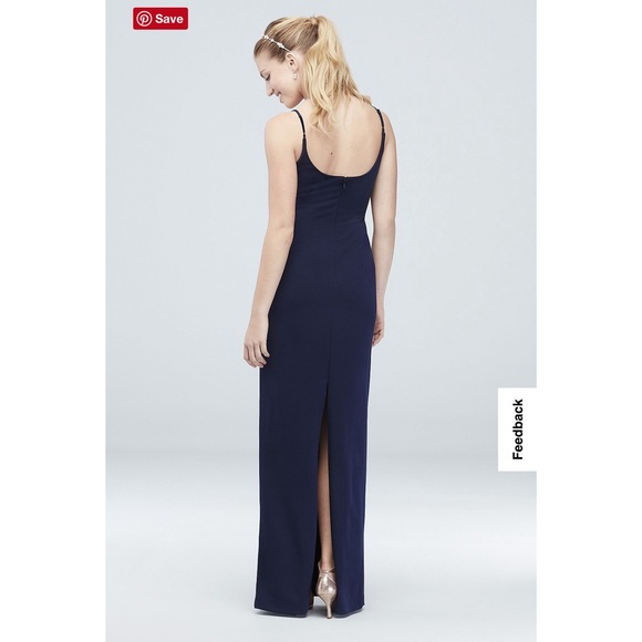 DB Studio Scoopback Stretch Crepe Sheath Dress with Ruching - Picture 2 of 7